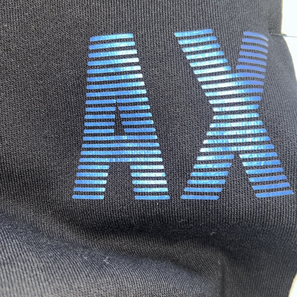NWT ARMANI EXCHANGE TROUSER PANTS in black with navy and white details - Picture 4 of 5